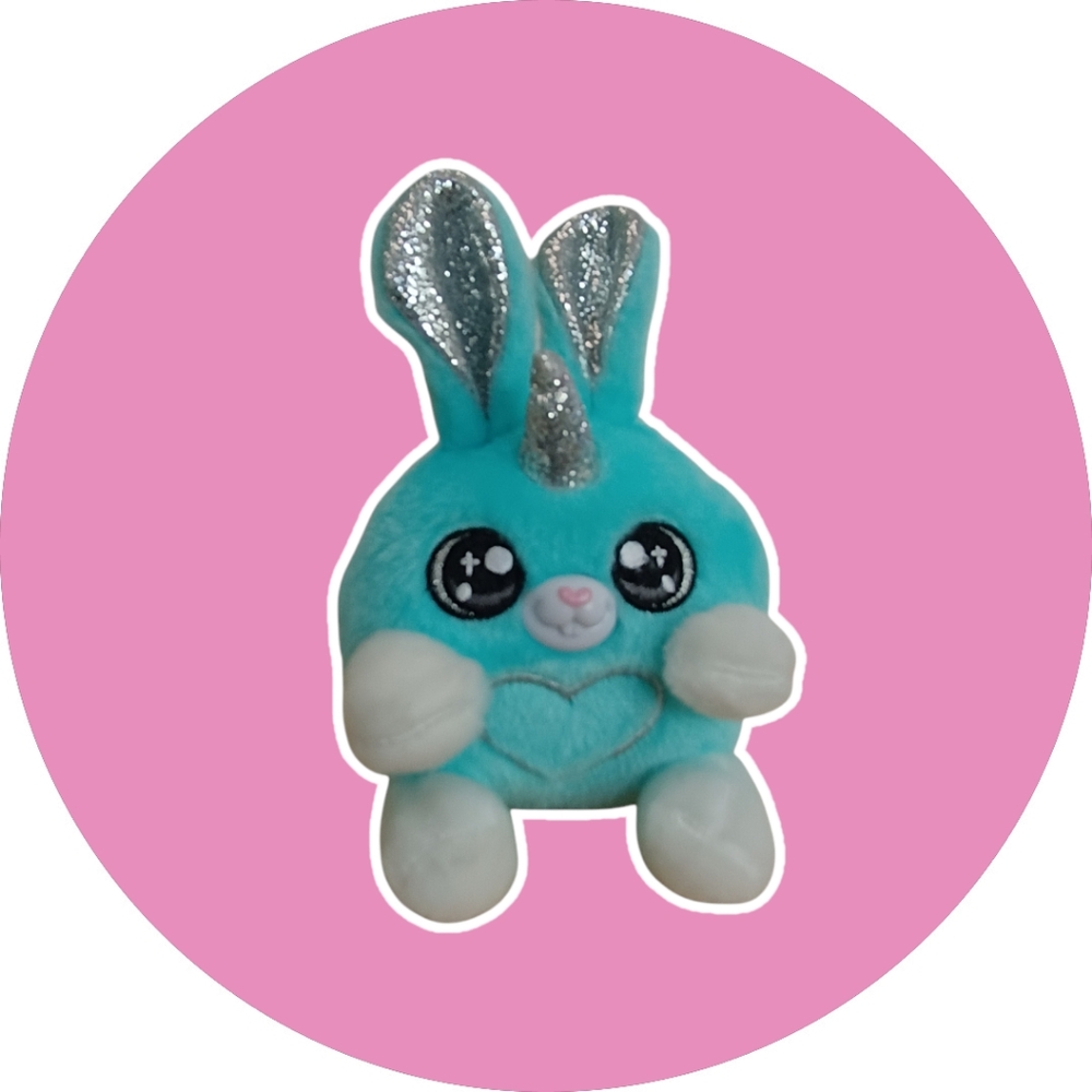 ZuRu Bunnycorn hybrid Bunny rabbit unicorn fairy Round shimmery Sitting Plush 6"